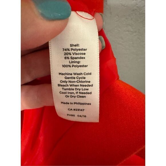 Talbots Open Front Draped Lapel Red Blazer Jacket Size 14 - Picture 4 of 5